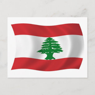 Libanon Flag Postkarte