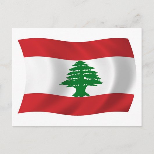 Libanon Flag Postkarte (Vorderseite)