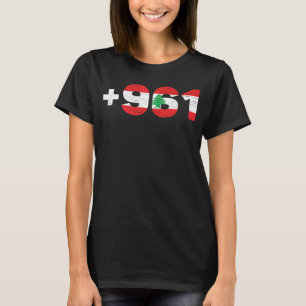 Libanon-Flagge +961 Lobnan  Libanesen Lebnan Liebe T-Shirt