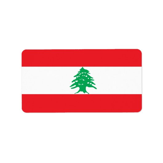 Libanon-Flagge Adressaufkleber (Vorne)