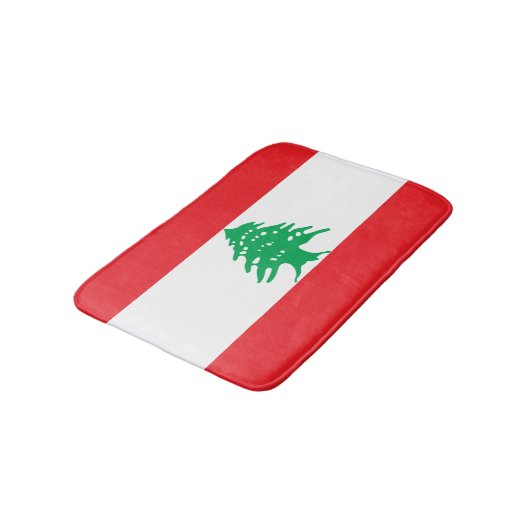 Libanon-Flagge Badematte (Schrägansicht)