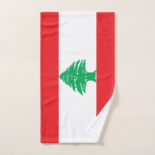 Libanon-Flagge Badhandtuch Set (Handtuch)