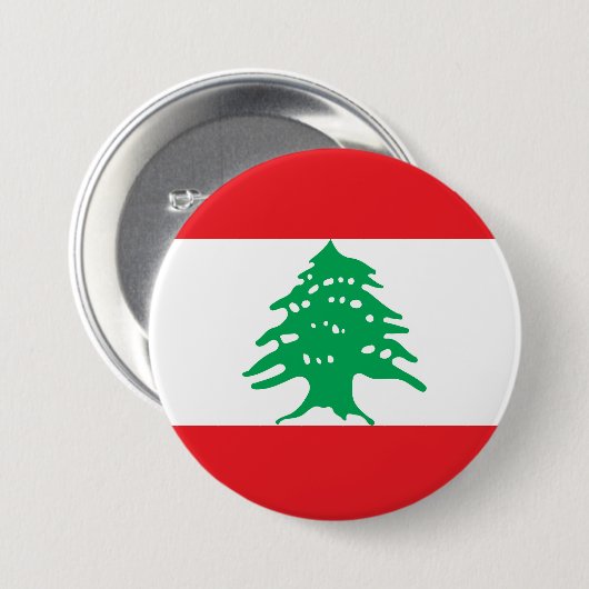 Libanon-Flagge Button (Vorne & Hinten)