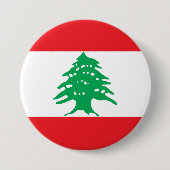 Libanon-Flagge Button (Vorderseite)