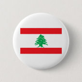 Libanon-Flagge Button (Vorderseite)