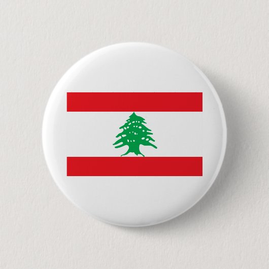 Libanon-Flagge Button (Vorderseite)