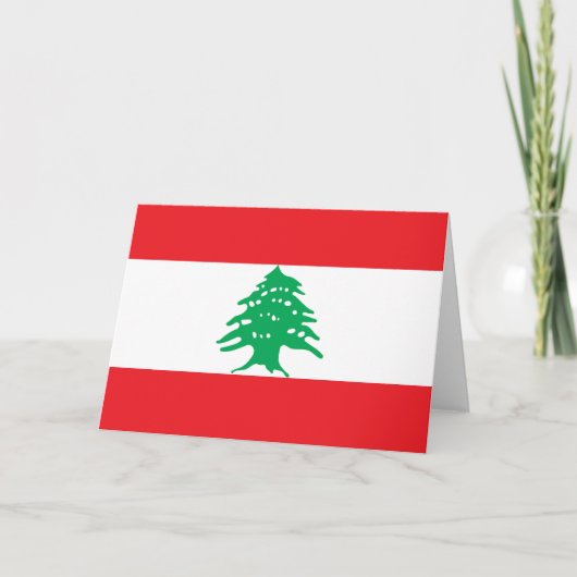 Libanon-Flagge Dankeskarte (Vorderseite)