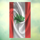 Libanon-Flagge Fensteraufkleber (Blatt 3)
