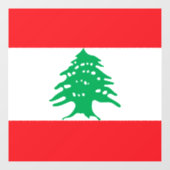 Libanon-Flagge Fensteraufkleber (Blatt)