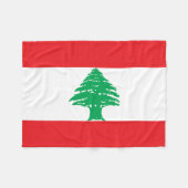 Libanon-Flagge Fleecedecke (Vorderseite (Horizontal))
