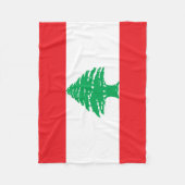 Libanon-Flagge Fleecedecke (Vorderseite)