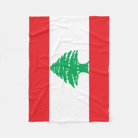 Libanon-Flagge Fleecedecke (Vorderseite)