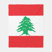 Libanon-Flagge Fleecedecke (Vorderseite)