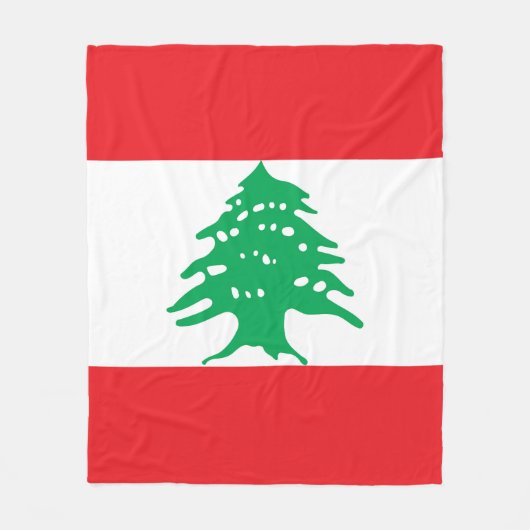 Libanon-Flagge Fleecedecke (Vorderseite)