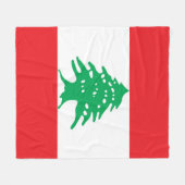 Libanon-Flagge Fleecedecke (Vorderseite (Horizontal))