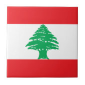 Libanon-Flagge Fliese (Vorderseite)