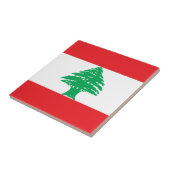 Libanon-Flagge Fliese (Seite)