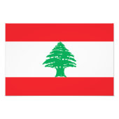 Libanon-Flagge Fotodruck (Vorne)