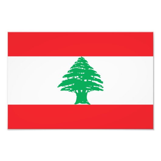 Libanon-Flagge Fotodruck (Vorne)