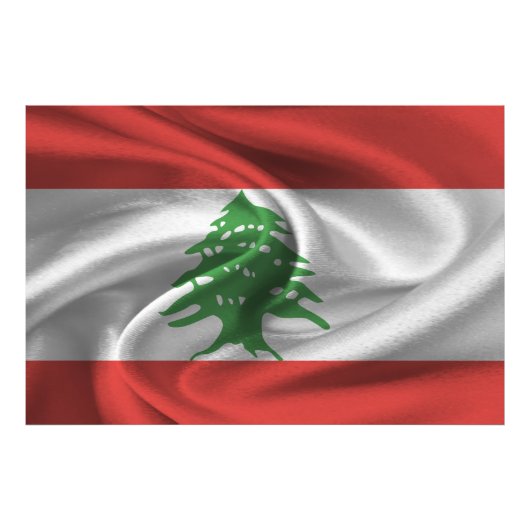 Libanon-Flagge Fotodruck (Vorne)
