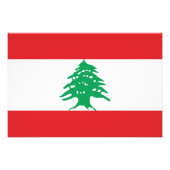 Libanon-Flagge Fotodruck (Vorne)