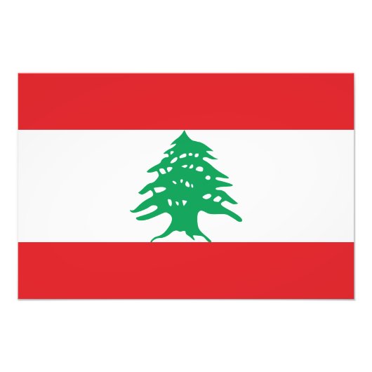 Libanon-Flagge Fotodruck (Vorne)