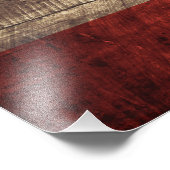 Libanon-Flagge für altes Holzkörnchen Fotodruck (Ecke)