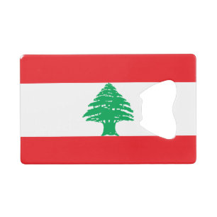 Libanon-Flagge Geldbeutel Flaschenöffner