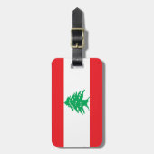 Libanon-Flagge Gepäckanhänger (Vorderseite vertikal)