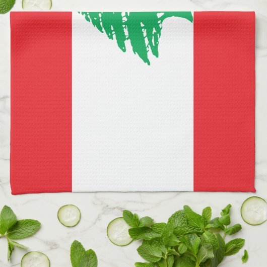 Libanon-Flagge Geschirrtuch (Gefaltet)