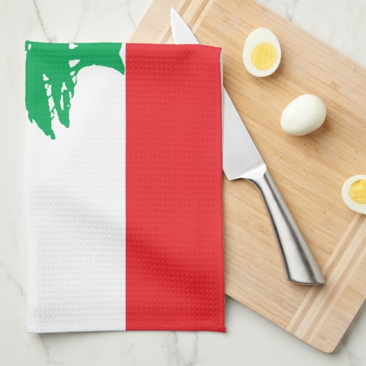 Libanon-Flagge Geschirrtuch (Viertel Falte)