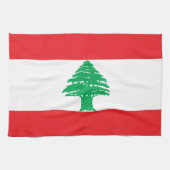 Libanon-Flagge Geschirrtuch (Horizontal)