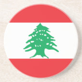 Libanon-Flagge Getränkeuntersetzer (Vorne)