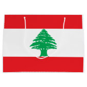 Libanon-Flagge Große Geschenktüte (Vorderseite)