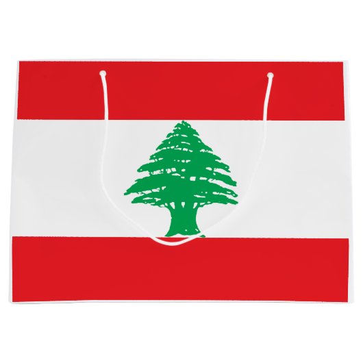 Libanon-Flagge Große Geschenktüte (Vorderseite)