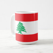 Libanon-Flagge Kaffeetasse (Vorderseite Links)