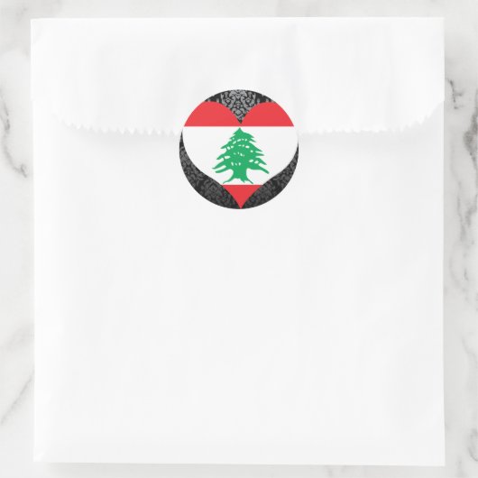 Libanon-Flagge kaufen Runder Aufkleber (Tasche)