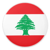 Libanon-Flagge Keramikknauf (Vorderseite)