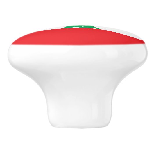 Libanon-Flagge Keramikknauf (Seitenansicht)