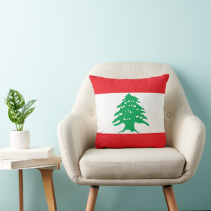 Libanon-Flagge Kissen