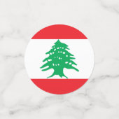 Libanon-Flagge Konfetti (Klein Vorderseite)