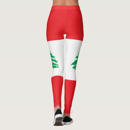 Libanon-Flagge Leggings (Rückseite)