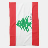 Libanon Flagge & Libanon Küche, Mode / Sport Geschirrtuch (Vertikal)