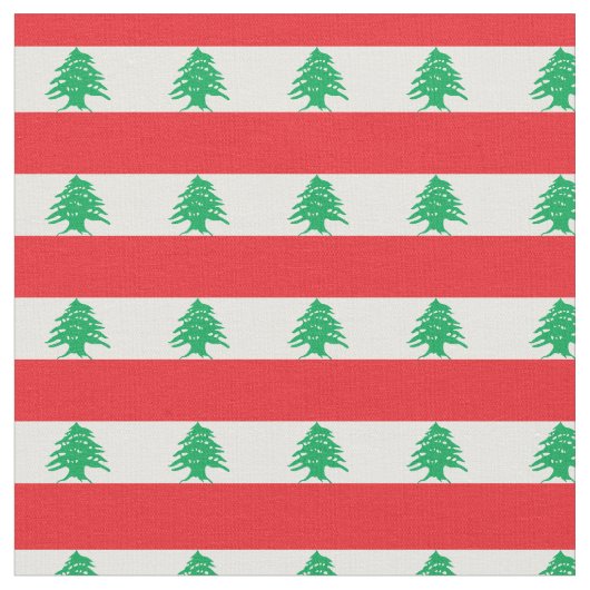 Libanon Flagge & Libanon Trendy Fabric /mode Stoff (Nahaufnahme)