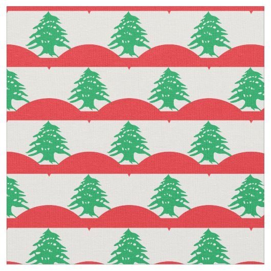 Libanon Flagge & Libanon Trendy Fabric /mode Stoff (Nahaufnahme)