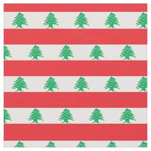 Libanon Flagge & Libanon Trendy Fabric /mode Stoff (Nahaufnahme)
