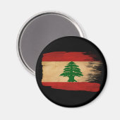 Libanon-Flagge Magnet (Vorderseite/Rückseite)