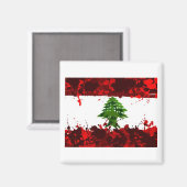 Libanon-Flagge Magnet (Vorderseite/Rückseite)