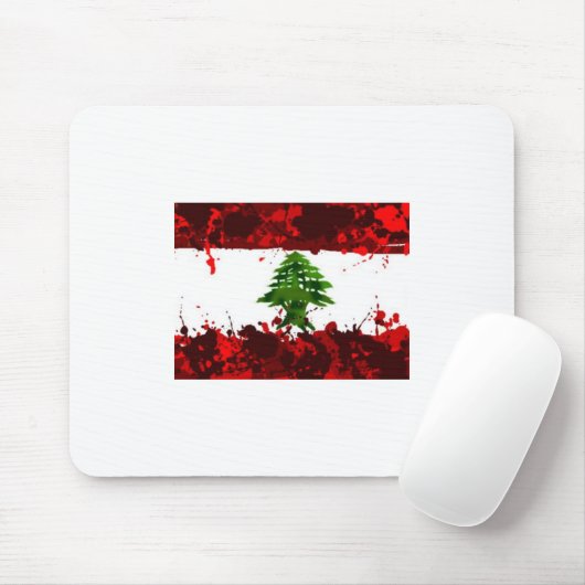 Libanon-Flagge Mousepad (Mit Mouse)