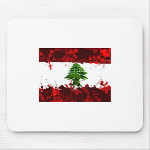 Libanon-Flagge Mousepad